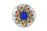 Vintage Heinrich Blue & Gold Fragonard-Style Porcelain Saucer or Ring Dish