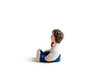 Artisan-Made Vintage 1:12 Miniature Dollhouse Hand-Painted Boy Doll