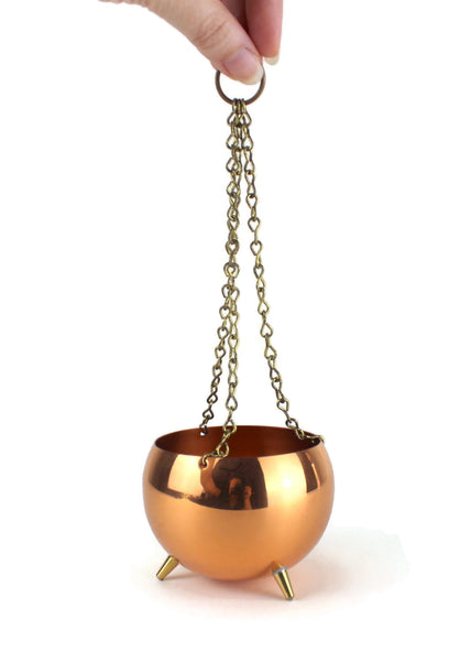 vintage copper hanging planter Vintage Coppercraft Guild Copper & Brass Hanging Planter with Brass Fe – The Mustard Dandelion