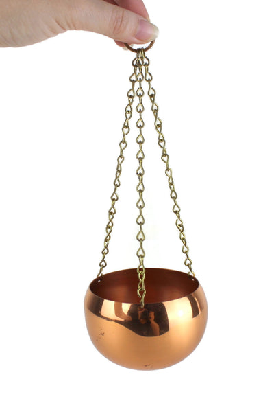 hanging copper planter Vintage Coppercraft Guild Copper & Brass Hanging Planter – The Mustard Dandelion