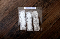 Vintage 1:12 Miniature Dollhouse Set of 3 White Laser Cut Paper Table Runners