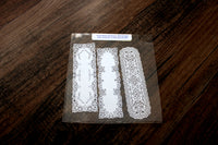 Vintage 1:12 Miniature Dollhouse Set of 3 White Laser Cut Paper Table Runners