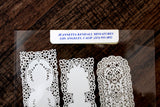 Vintage 1:12 Miniature Dollhouse Set of 3 White Laser Cut Paper Table Runners