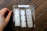 Vintage 1:12 Miniature Dollhouse Set of 3 White Laser Cut Paper Table Runners