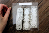 Vintage 1:12 Miniature Dollhouse Set of 3 White Laser Cut Paper Table Runners