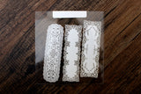 Vintage 1:12 Miniature Dollhouse Set of 3 White Laser Cut Paper Table Runners