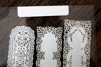 Vintage 1:12 Miniature Dollhouse Set of 3 White Laser Cut Paper Table Runners