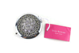 New Isaac Mizrahi Silver Jeweled Flower Compact Mirror in Original Box