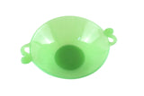 Vintage Jade Glass Bowl With Koi Fish Handles