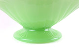 Vintage Jade Glass Leaf-Shaped Bowl