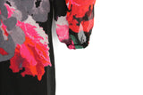 New Black & Pink Floral Print Chiffon Long Sleeve Dress by Kirna Zabete for Target