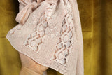 New Anthropologie Pale Pink Crochet "Lace Stitch Cardigan" by Knitted & Knotted, Size S, Originally $88