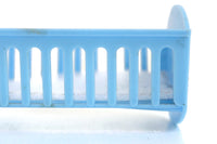 Vintage Blue Plastic Toy Doll Cradle