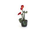 Vintage 1:12 Miniature Dollhouse Anthurium Potted Plant