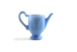 Vintage 1:12 Miniature Dollhouse Blue Floral Plastic Pitcher or Vase