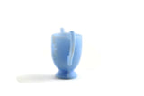Vintage 1:12 Miniature Dollhouse Blue Floral Plastic Pitcher or Vase