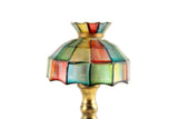 Vintage Miniature Dollhouse Stained Glass 12V Plug-In Table Lamp (Non-Working)