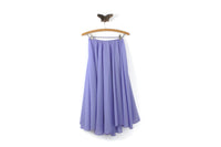 Vintage Lavender Purple Chiffon Maxi Skirt