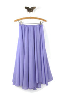 Vintage Lavender Purple Chiffon Maxi Skirt