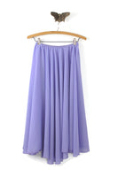 Vintage Lavender Purple Chiffon Maxi Skirt