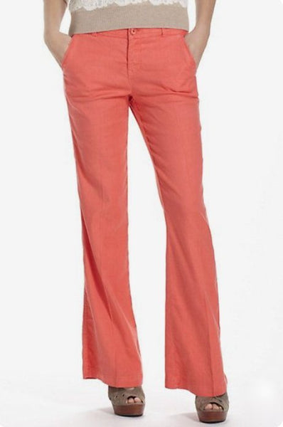 New Anthropologie Pink "Level 99 Linen Wide Legs" by Level 99, Size 30, Originally $118
