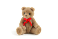 Vintage 1:12 Miniature Dollhouse Light Brown Flocked Teddy Bear