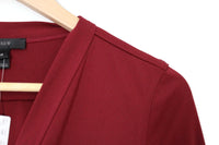 New J Crew Long Sleeve Belted Knit Dress in Burgundy, Size XS, Originally $118.50
