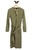 j crew olive green dress J. Crew Olive Green Sleeveless eyelet Trim