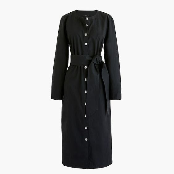 New J Crew Long Sleeve Shirtdress in Black, Size S, Originally $110 New J Crew Long Sleeve Shirtdress in Black, Size S, Originally $110