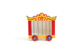 Artisan-Made Vintage Hand-Painted Lorraine Scuderi 1:12 Miniature Dollhouse Circus Wagon Toy Box