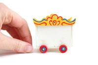 Artisan-Made Vintage Hand-Painted Lorraine Scuderi 1:12 Miniature Dollhouse Circus Wagon Toy Box