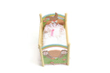 Artisan-Made Vintage Hand-Painted Lorraine Scuderi Walt Disney Thumper 1:12 Miniature Dollhouse Crib