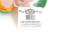 New Vintage Disney Store Exclusive 8" Mad Hatter Bean Bag Plush from Walt Disney's "Alice in Wonderland"