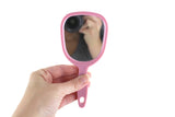 Vintage Small Mauve Pink Hand Mirror