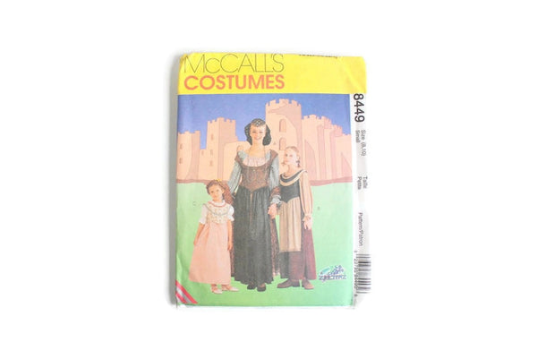 New Vintage McCall's Kid's Medieval & Renaissance Costume Sewing Pattern