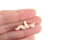 Vintage 1:12 Miniature Dollhouse Baby Doll Toy Figurine with Pink Bonnet