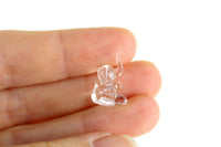 Vintage Micro Mini Clear Glass Elephant Figurine