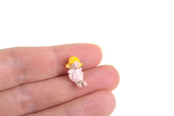 Vintage 1:12 Miniature Dollhouse Micro Mini Baby Doll Toy Figurine