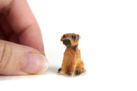 Vintage 1:12 Miniature Dollhouse Brown & Black Dog Figurine