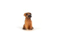 Vintage 1:12 Miniature Dollhouse Brown & Black Dog Figurine