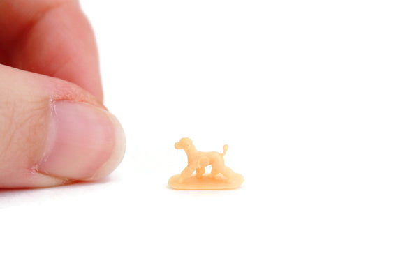 Vintage Micro Mini Plastic Poodle Dog Figurine