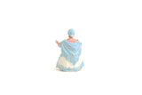 Vintage 1:12 Miniature Dollhouse Royal Doulton-Style Figurine in Blue Dress