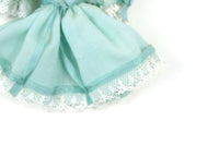Artisan-Made Vintage 1:12 Miniature Dollhouse Mint Green & White Lace Girls' Dress