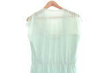 Vintage Mint Green & Beige Lace Cap Sleeve Maxi Dress Nightgown