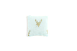 Handmade 1:12 Miniature Dollhouse Mint Green & Gold Deer Throw Pillow