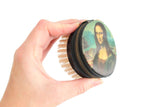 Vintage Zippered Case Manicure Kit with Mona Lisa Portrait & Tools