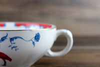 New & Rare Anthropologie "Nature Table Teacup" Ibis Bird Floral Print Teacup by Lou Rota