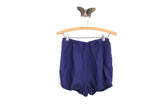 Vintage Navy Blue Elastic Waist & Leg Hot Pant Shorts