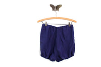 Vintage Navy Blue Elastic Waist & Leg Hot Pant Shorts
