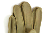 Vintage Olive Green Ladies' Mid-Length Formal Dress Gloves, Size 7